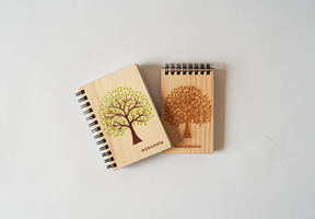 木のミニリングノート／リングメモ