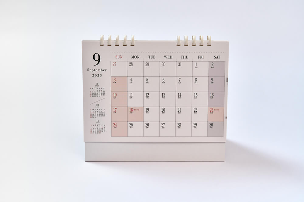 紙プラリング卓上カレンダー